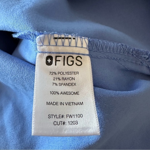 FIGS Capri Blue Casma-Three Pocket Scrub Top Size XL PO1203 - Picture 11 of 14